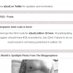 The link to the code is always here, always above the Spotlight Blogger Photo The link to the code is always here, always above the Spotlight Blogger Photo